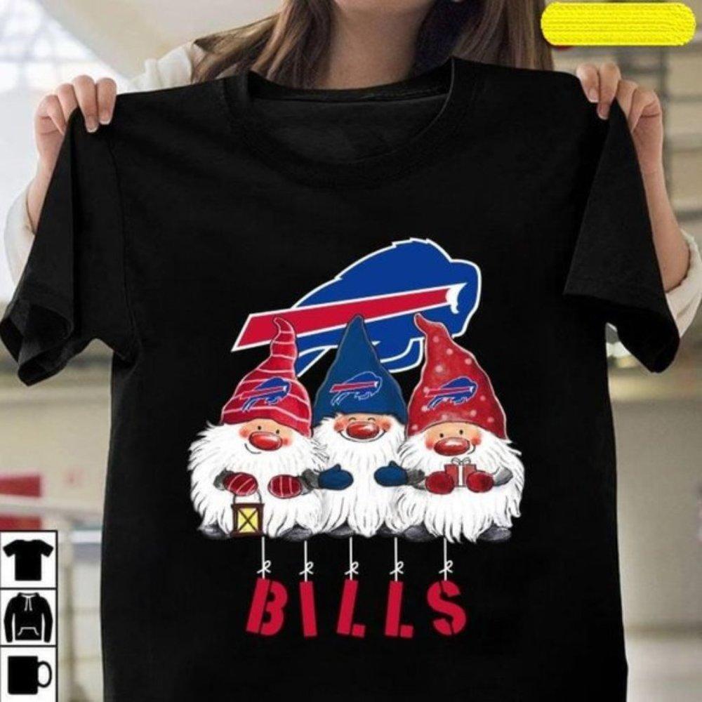 Gnomies Buffalo Bills Christmas  Graphics Unisex Tshirt